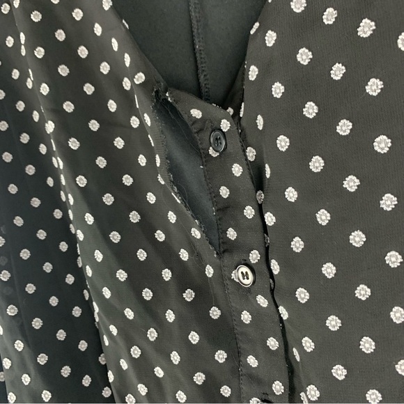 Lane Bryant Black & White Polka Dot Blouse size 22 - Picture 3 of 7